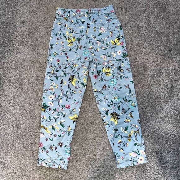 ANTHROPOLOGIE Floral Cargo Pants Jogger High Waist Snap Cuffs - Size 2 - Picture 7 of 10